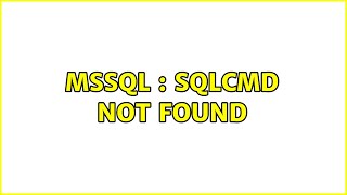 Ubuntu: MSSQL : SQLCMD not found