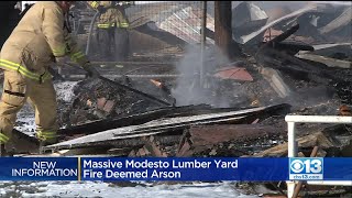 Fire At Modesto Lumber Yard Ruled As Arson