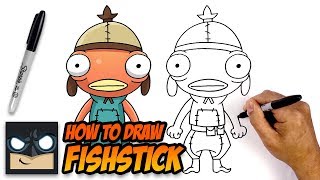 How to Draw Fortnite | Fishstick | Step-by-Step