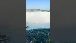 【Niagara Falls】カナダ滝のすぐへり、落ちたらあの世、、（It's right on the edge of Canada Falls.If I fall, I shall die）