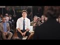 Trudeau answers English question in French because 'we're in Quebec'