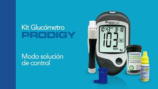 Glucómetro Prodigy - Modo solución de control