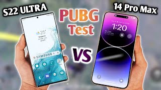 iPhone 14 Pro Max VS Samsung S22 Ultra PUBG Test | Comparison 🔥