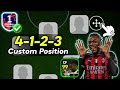 Best 4-1-2-3 Formation Custom Position 🔥 | Most Powerful Quick Counter Formation in eFootball 2024