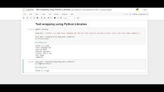 Day 177 : Text wrapping using Python