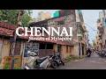 Chennai Cloudy Streets | Mylapore [4K]