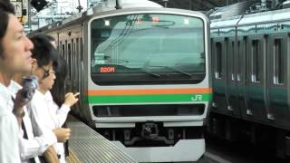 Ｅ２３１系１０００番台高崎線普通上野行き浦和駅入線～発車その１