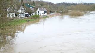 Ironbridge Shropshire in Flood 2020