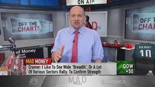 Jim Cramer teaches investors how to use charts to detect a phony rally on Wall Street