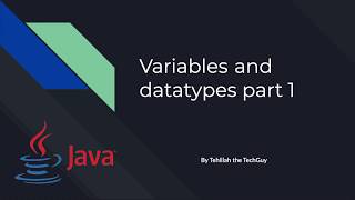Variables and Datatypes in Java using VS Code (part1)