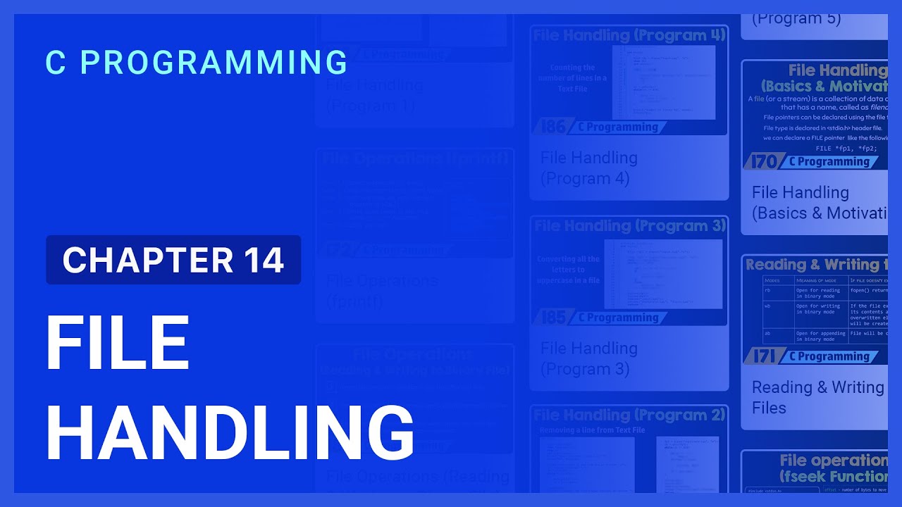 File Handling | Chapter-14 | C Programming - YouTube