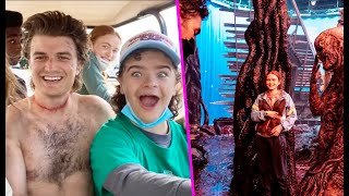Stranger Things 4 Funny Behind The Scenes and Interviews!