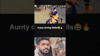 Aunty driving skills🤣👀 #trending #trendingshorts #racing