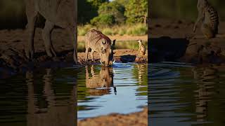 A meerkat and a warthog—unlikely friends facing the wild, proving the power of companionship. 🐾✨