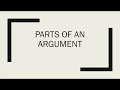 Parts of an Argument