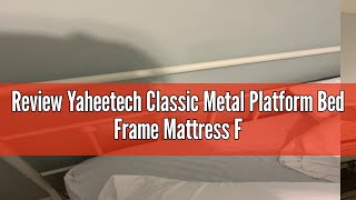 Review Yaheetech Classic Metal Platform Bed Frame Mattress Foundation with Victorian Style Iron-Art