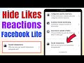 How to hide reactions on facebook lite 2023 || Hide likes facebook lite || fb lite app react count