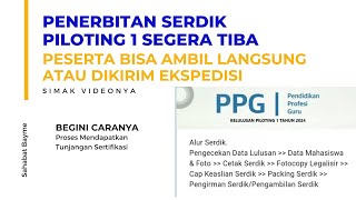 INFORMASI PENERBITAN SERDIK PILOTING 1 BISA DI AMBIL ATAU DI KIRIM