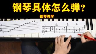 【学钢琴】会看谱！那钢琴具体怎么弹？再难的曲子都是在用这种方法！