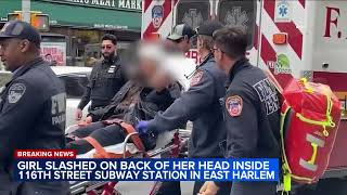 Girl slashed on back of her head inside 116th Street subway station in East Harlem