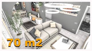 ANIMAZIONE 3D REALIZZATA CON BLOP HOME : Vivere in 70 m2  appartamento ideale per 3 persone.