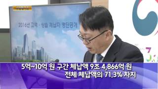 2016년 고액·상습체납자 명단 공개