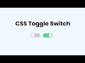 CSS Toggle Switch | How to make CSS Switch, Toggle | No JavaScript