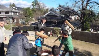 ちびたちも、餅つき♪