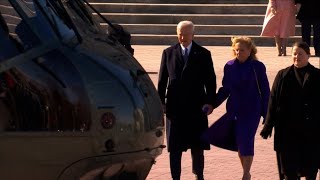 President Joe Biden leaves Washington after Trump inauguration