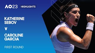 Katherine Sebov v Caroline Garcia Highlights | Australian Open 2023 First Round