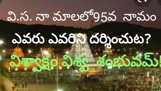 సర్వదర్శనఃఅనగా ఎవరు  ఎవరిని దర్శించుట?వేద పురుషుడు నారాయణుడే,నామ స్పర్శనంతో (Sarva Darsanam)