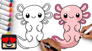 How To Draw an Axolotl | Step By Step Tutorial