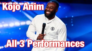 Kojo Anim - All 3 Performances - BGT 2019