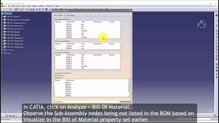 CATIA BOM Attribute synchronization with Teamcenter BOM