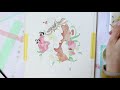 watercolor tutorial art nouveau inspired watercolor illustration no 2