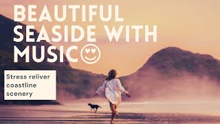 Relaxing peaceful coastline music 😍  🌊  🐋..समुद्र तटीय आरामदायक संगीत..मन की शांति