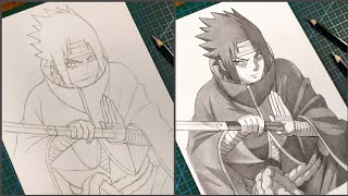 Cara Menggambar Anime | Sasuke Uchiha [Naruto Shippuden] | Step by Step