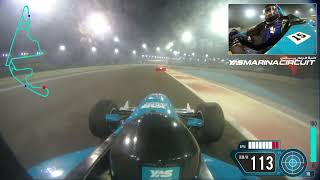 Formula Yas 3000 lap on Yas Marina Circuit racetrack