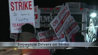 Snowplow drivers on strike in Duluth