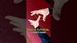 🤩 TUTORIAL MAGIC RUBBER BAND!            #magic #magician #magictrick #illusionist #magia