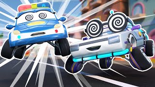 Oh nein! Ein verrückter Wissenschaftler hypnotisiert das Polizeiauto! | Verrückte Kinder Abenteuer