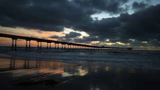 8 Hours of Ocean Waves Sounds on the Beach in San Diego, CA - Sounds For Sleep
