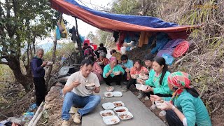 T29 Đường Lũng Chàm | Cải Thiện Bữa Ăn Làm Đường Có Vịt Quay, Thịt Chả Xốt Cà Chua