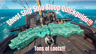 How to Solo Sloop the Ghost Ship Event Quickguide // #seaofthieves #seaofthievesguide