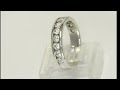 diamond anniversary wedding band ring 1.0ct 14k white gold 4.5mm size 5.75 33417