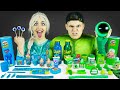 Blue Food vs Green Food Challenge 그린 블루 푸드 챌린지 Elsa Frozen vs Hulk Mukbang by PUPAPU