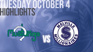 HIGHLIGHTS: Melfort Mustangs vs Melville Millionaires (Oct 4)