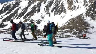 CU Boulder scientists on skis gather snowpack data in summer