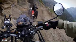 Riding Royal Enfield Himalayans on Cliffhanger Road, Kashmir