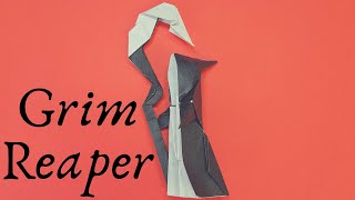 Origami Grim Reaper-How to make a paper Grim Reaper//죽음의 신 접기//摺紙死神//折り紙死神